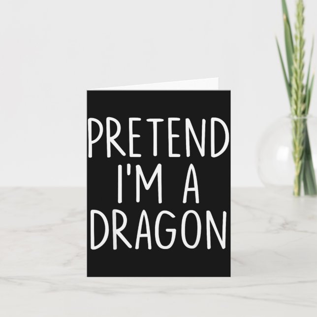 Tarjeta Pretend I'm A Dragon Halloween Couples Costume Mat (Anverso)