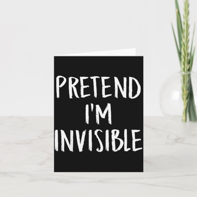 Tarjeta Pretend I'm A Invisible Family Funny Halloween Par (Anverso)
