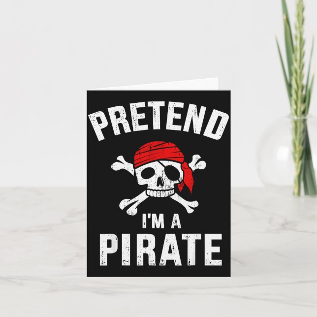 Tarjeta Pretend I'm A Rate Funny Lazy Easy Diy Halloween C (Anverso)