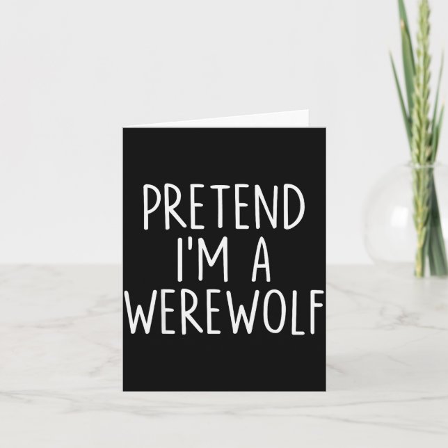 Tarjeta Pretend I'm A Werewolf Halloween Couples Costume M (Anverso)