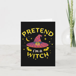 Tarjeta Pretende que soy un disfraz de Halloween fantasma