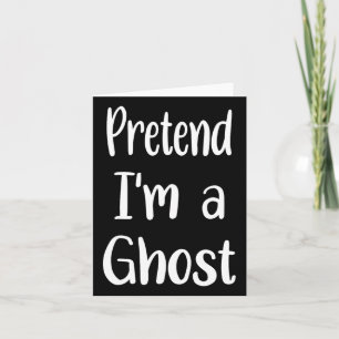 Tarjeta Pretende que soy un fantasma disfraz Halloween Laz