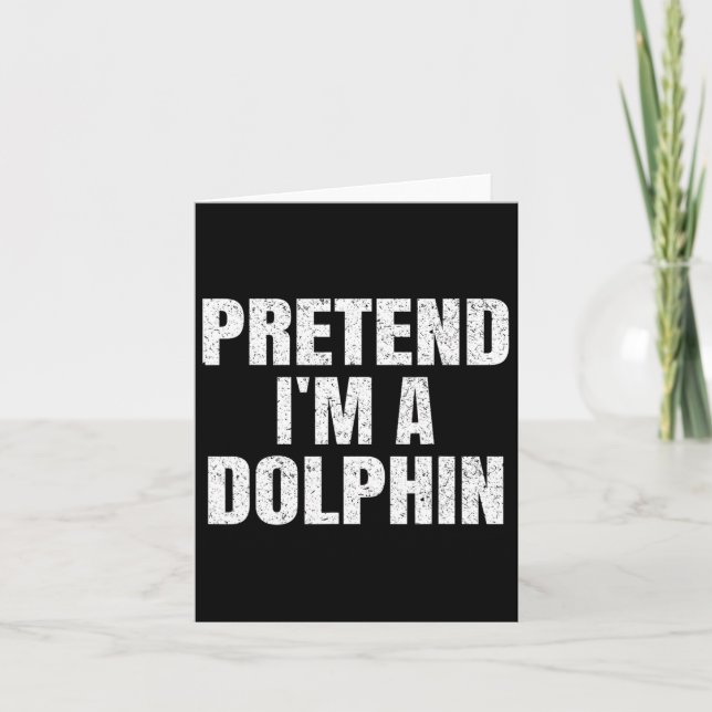 Tarjeta Pretende que soy un grupo familiar delfines de Hal (Anverso)