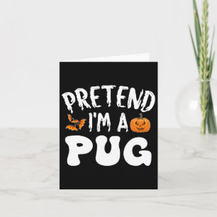 Tarjeta Pretende que soy un hombre de traje de Halloween d