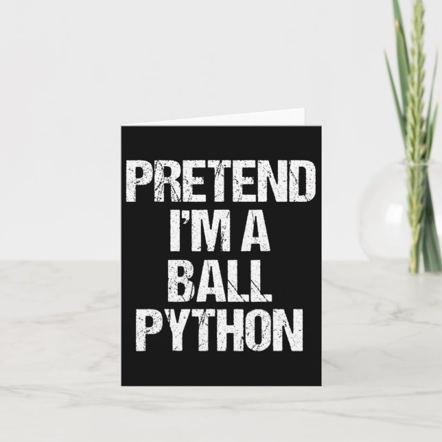 Tarjeta Pretende que soy un Ll Python Costume Funny Hallow (Anverso)