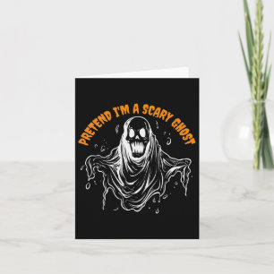Tarjeta Pretende que soy un tímido fantasma de Halloween d