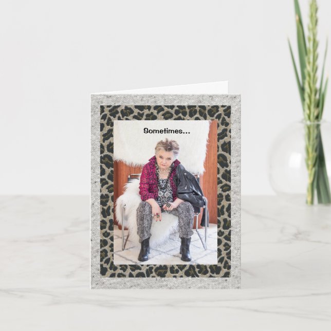 Tarjeta Pretendiendo humorísticamente ser normal, pero abu (Anverso)