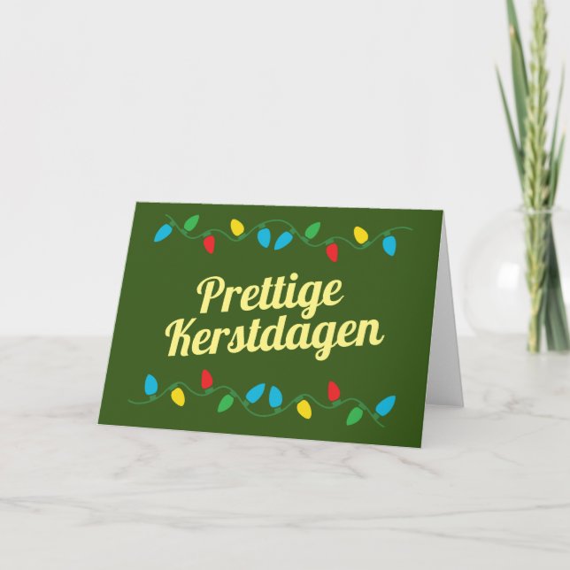 Tarjeta Prettige Kerstdagen | Kerstkaart Nederlands  (Anverso)