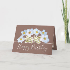 Tarjeta Pretty Floral Bouquet White Orchid Flower Birthday