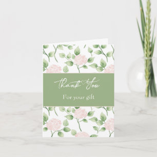 Tarjeta Pretty Green Floral Gracias