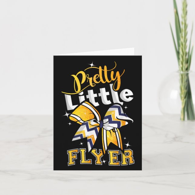 Tarjeta Pretty Little Flyer Cheer Cheerleading Team  (Anverso)