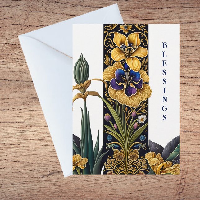 Tarjeta Pretty Yellow Flower Baptism Congratulations (Subido por el creador)