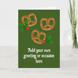 Tarjeta Pretzels de vacaciones - Tema de la comida Persona