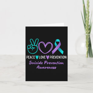 Tarjeta Prevención de amor por la paz Suicidio Conciencia