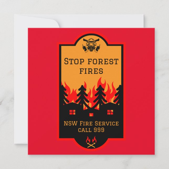 Tarjeta Prevención de incendios forestales (Anverso)