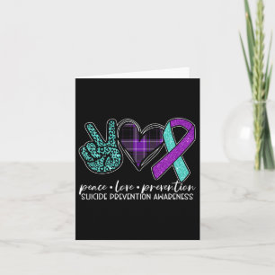 Tarjeta Prevención del Amor por la Paz Concienciación sobr