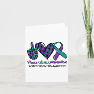 Tarjeta Prevención del Amor por la Paz Concienciación sobr