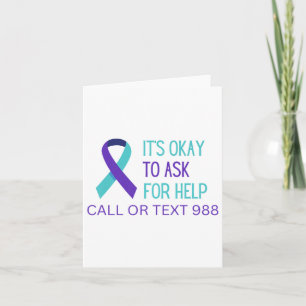 Tarjeta Prevención del suicidio 988 Camisa Hotline 988 Sui