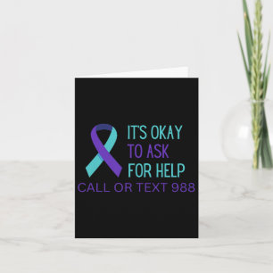 Tarjeta Prevención del suicidio 988 Camisa Hotline 988 Sui