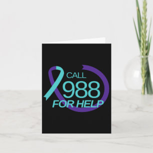 Tarjeta Prevención del suicidio 988 Prevención del suicidi