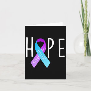 Tarjeta Prevención del suicidio Camisas Esperan Conciencia
