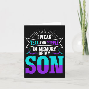 Tarjeta Prevención del suicidio con girasol Conciencia del