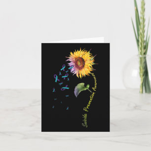 Tarjeta Prevención del suicidio Conciencia Girasol
