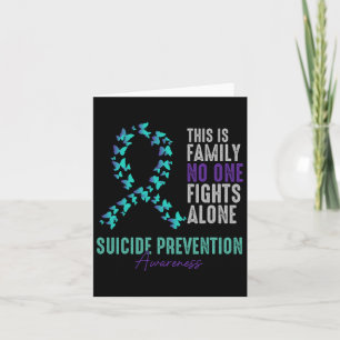 Tarjeta Prevención del suicidio Conciencia mariposa púrpur
