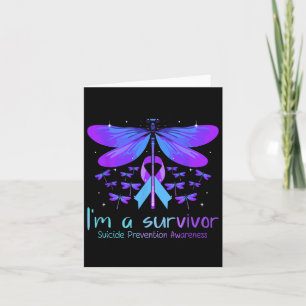 Tarjeta Prevención del suicidio Conciencia Mariposa Sin Hi