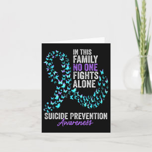 Tarjeta Prevención del suicidio Conciencia Mes Butterflies