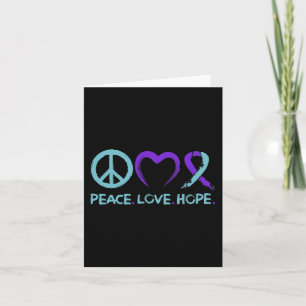 Tarjeta Prevención del Suicidio Conciencia Paz Amor Espera
