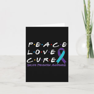 Tarjeta Prevención del suicidio Conciencia Paz Cura de amo