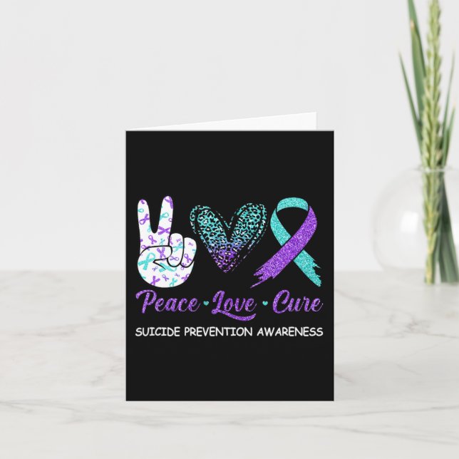 Tarjeta Prevención del suicidio Conciencia Paz Cure Leopa (Anverso)