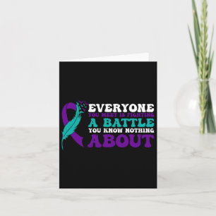 Tarjeta Prevención del suicidio Guerrero de la conciencia