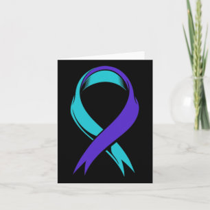 Tarjeta Prevención del suicidio por pérdida de esposo azul