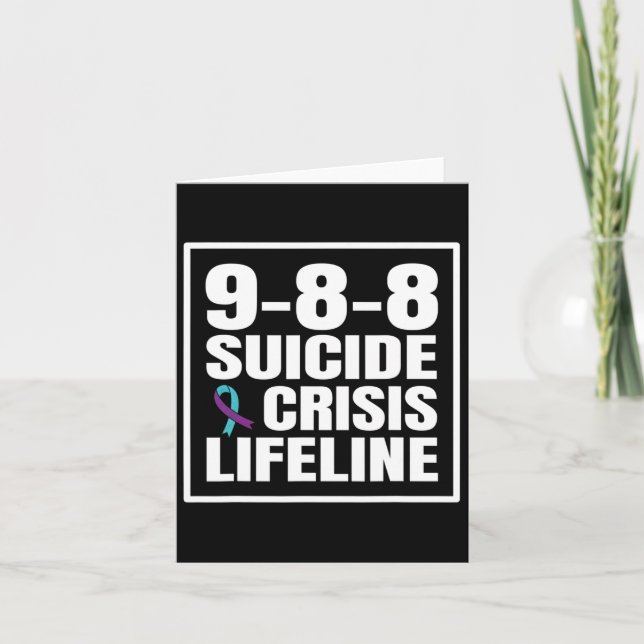 Tarjeta Prevención Del Suicidio Por Suicidio Y Crisis (Anverso)