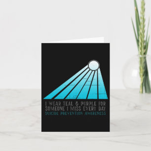 Tarjeta Prevención Del Suicidio Que Uso Verde azulado Y Mo