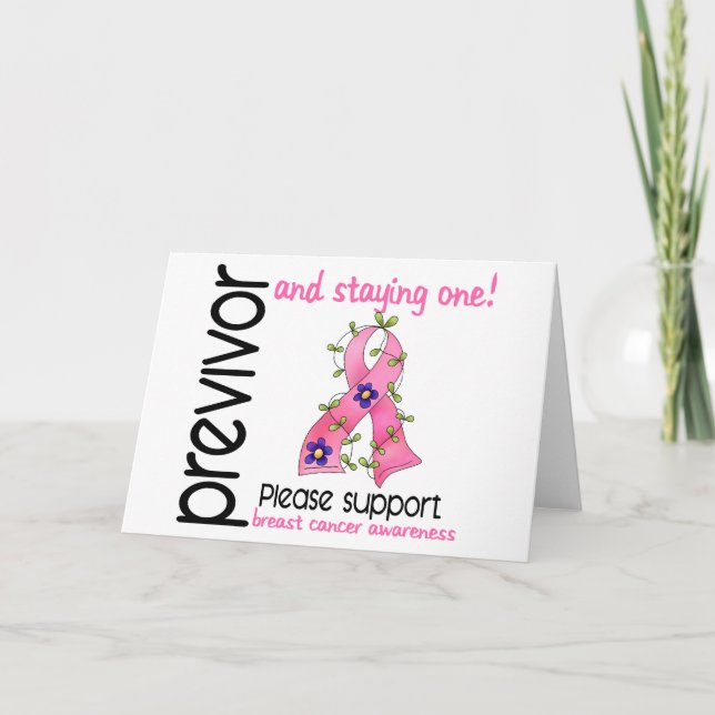 Tarjeta Previvor 9 Cáncer de Mama (Anverso)