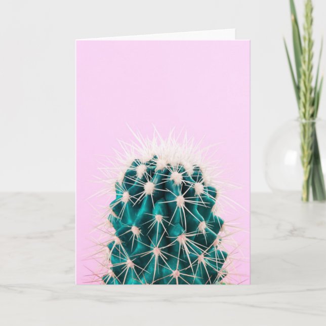 Tarjeta Prickley Cactus en rosa (Anverso)