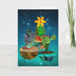 Tarjeta Prickly Cactus Starry Sky Apology