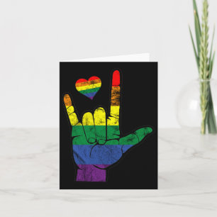 Tarjeta Pride Asl Idiomas De Rótulo Lgbt Mes De Conciencia