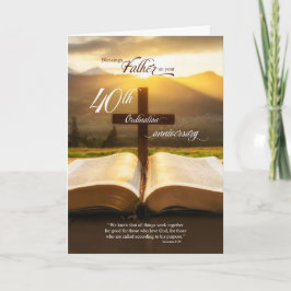 Tarjeta Priest 40th Ordination Anniversary Bible