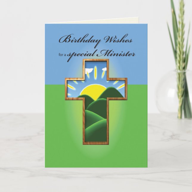 Tarjeta Priest de la Cruz del Cumpleaños (Anverso)