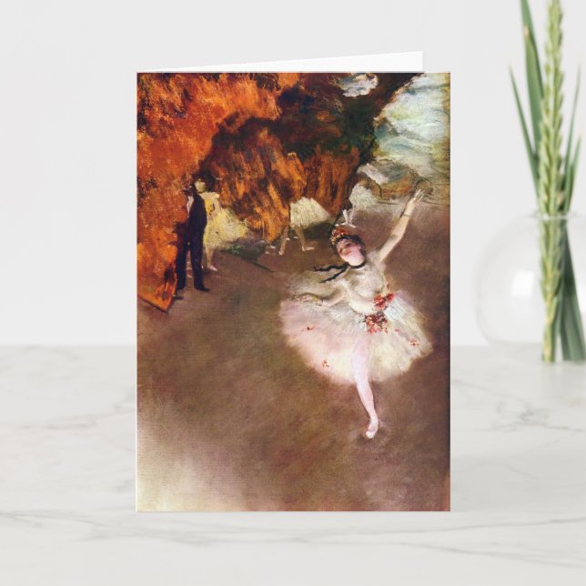 Tarjeta Prima Ballerina, Rosita Mauri por Edgar Degas (Anverso)