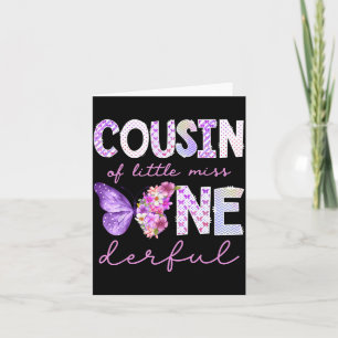 Tarjeta Prima de Little Miss Onederful Butterfly 1st