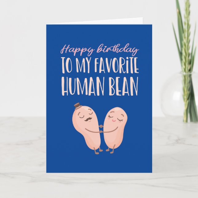 Tarjeta Prima favorita de la pareja beana cute pun gracios (Anverso)