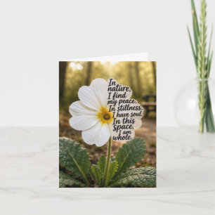 Tarjeta Primavera Blanca con cita inspiradora