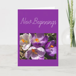 Tarjeta Primavera Crocus New Beginnings Card