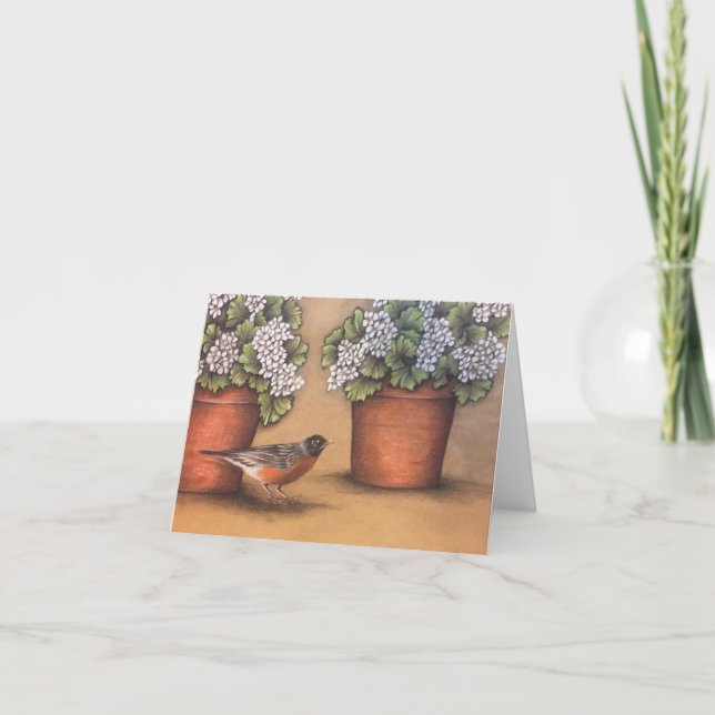 Tarjeta Primavera de bienvenida (Anverso)