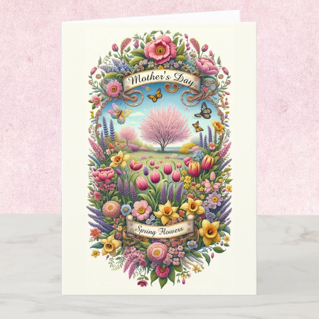 Tarjeta Primavera de las flores: el día de la madre person (Subido por el creador)